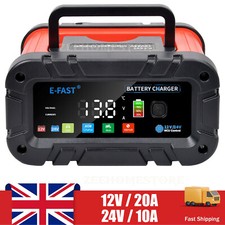 20A 12V 24V 20 Amp Car Battery Smart Charger for Lead Acid LiFePo4 AGM battery