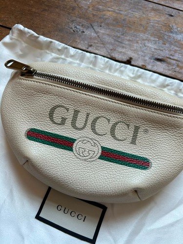 Gucci print leather belt bag - print,