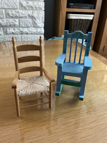 Vintage dolls house chairs - house,