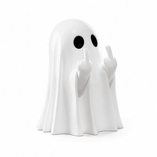Luminous middle finger ghost - middle,