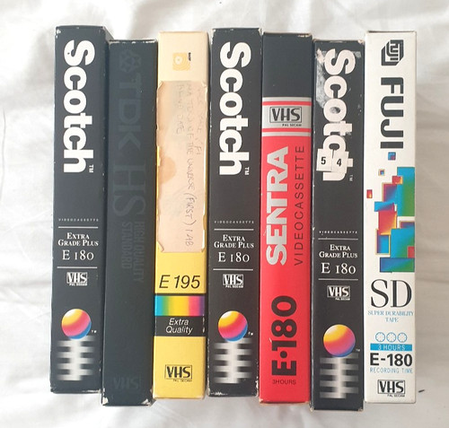 Used vhs video cassette - x,