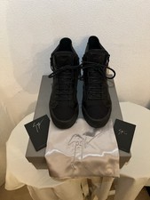 Giuseppe Zanotti IMMACULATE Mens Mid Trainer Shoe Leather BLACK Size UK7.5 /41.5