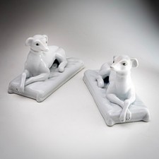 Pair Blanc De Chien Porcelain