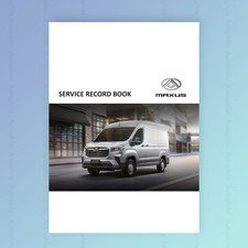 Maxus Service History Book Blank