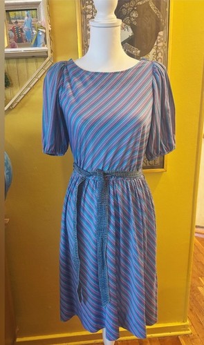 Vintage 80s striped dress - 80s,