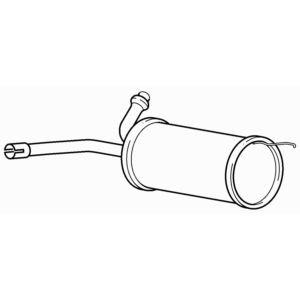 Centre exhaust middle silencer - centre,