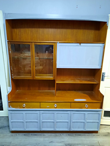 Wood glass display cabinet - wood,