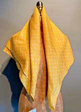 Yellow white dot silk head - yellow,