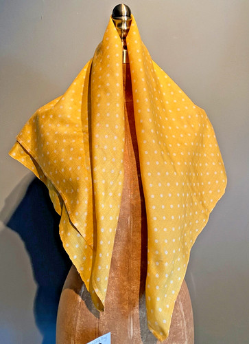 Yellow white dot silk - dot,