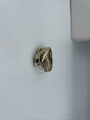 9ct gold snake ring with - 9ct,