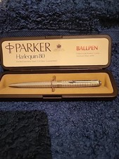 Vintage Parker 80 'Harlequin'  Grey Circlets Ballpoint Pen