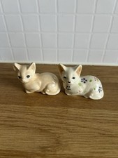 Pair vintage porcelain cat - pair,