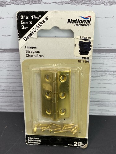 Solid brass hinges x - brass, 2"