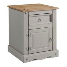 Corona Bedside Cabinet Grey