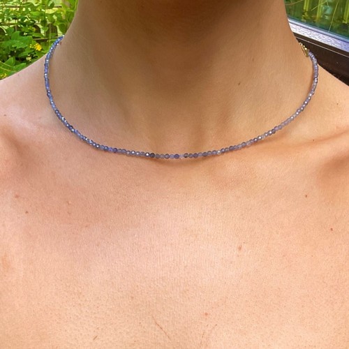 Iolite choker necklace - iolite,