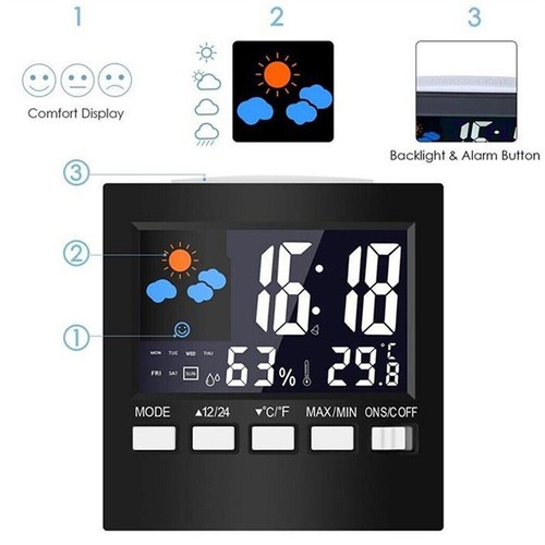 Bedside digital clock - bedside, led