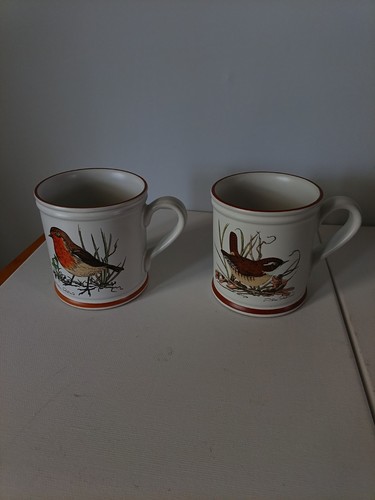 Denby vintage mugs robin - mugs, &