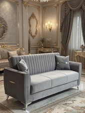 BRAND NEW GREY & SILVER SOFA