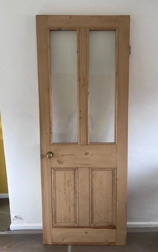 Victorian glazed pine panel - victorian, 4-panel
