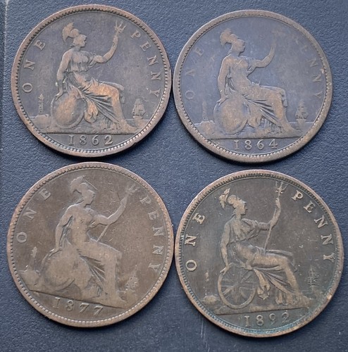 Victoria pennies 1862 1864 - victoria,