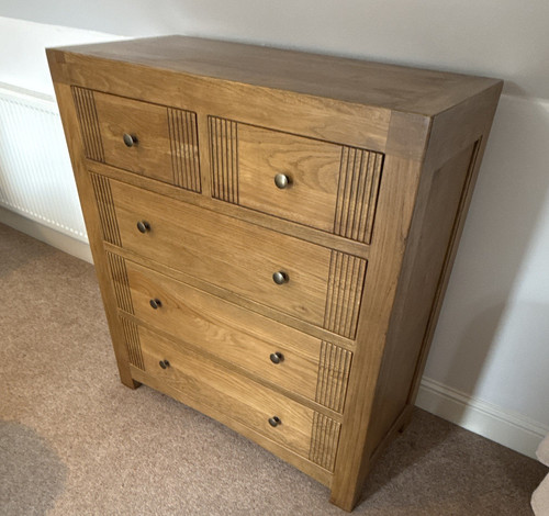 Solid oak bedroom suite - bedroom,