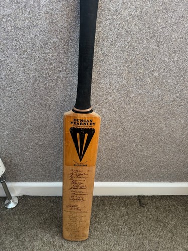 Rare signed cricket bat - signed,