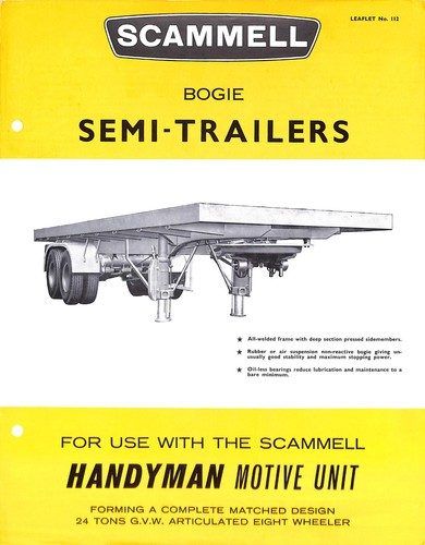 Scammell bogie semi - bogie, semi-trailers