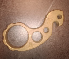 Brass edc bottle opener - brass,
