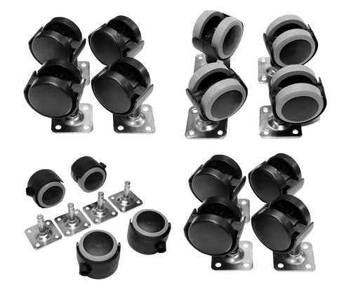 Rubber pvc swivel castor - x,