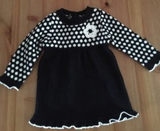 baby dress knit black/white