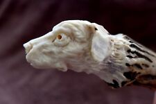  Deer Antler letter opener, dog head design, handmade and handcrafted, unique G