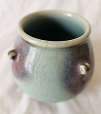 Gorgeous Buller’s oriental form vase, lovely crackle glaze tones, by Agnete Hoy
