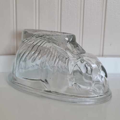 Vintage glass rabbit shaped - glass,