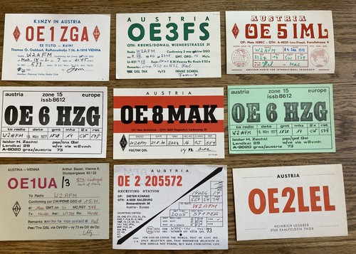 Austria qsl cards - austria,