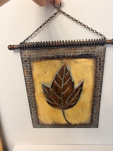 Rustic metal leaf wall art - rustic,