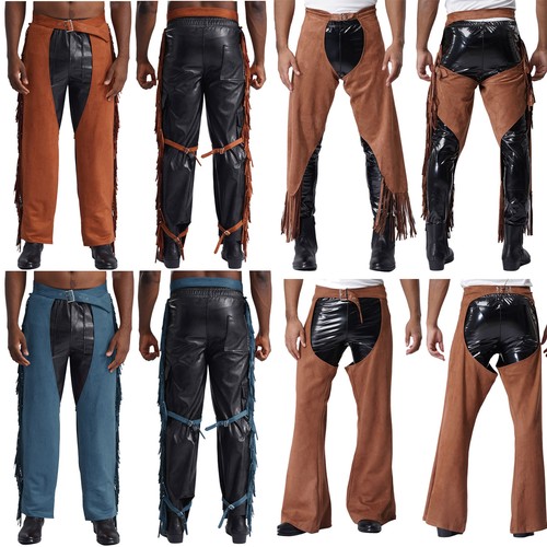 Mens western suede fringe - suede,
