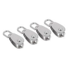 4PCS Single Pulley  M15 Stainless Steel Small Pulley Roller For Rope Cord1438