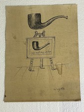 René Magritte painting on old