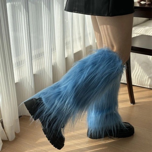 40cm furry leg warmers faux - 40cm,
