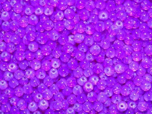 6mm glass beads - glass, 'orchid