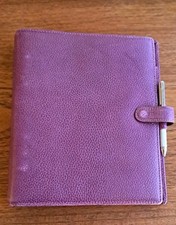 Filofax Finsbury Organiser Raspberry Grained Leather A5 Size. Used