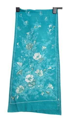 Womens floral scarf turquoise - womens,