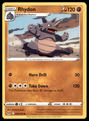 Rhydon 090 196 uncommon lost - uncommon,