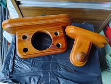 Wooden Toothbrush and glass holder and towel holder wall mounted 