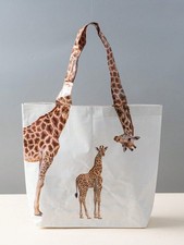 Whimsical Giraffe Pattern Tote