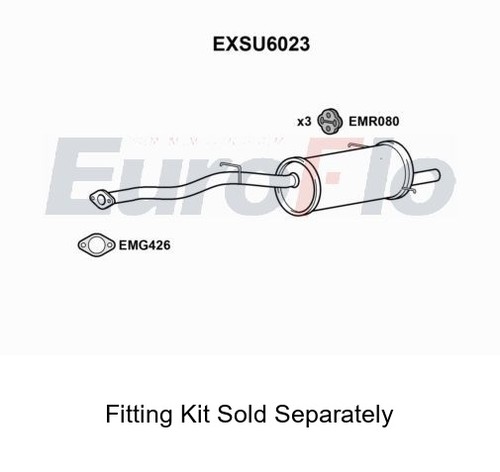 Rear muffler silencer - silencer, insert