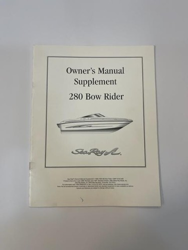 Sea ray owner manual - owner's,