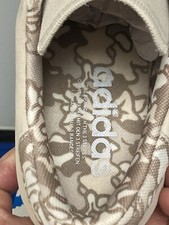Vintage Adidas Rod Laver suede bone & white camouflage Size UK 8 US 9