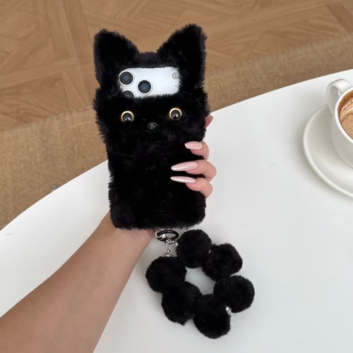 Plush cute black cat - plush,