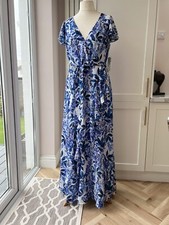 Eliza J Long Chiffon Blue